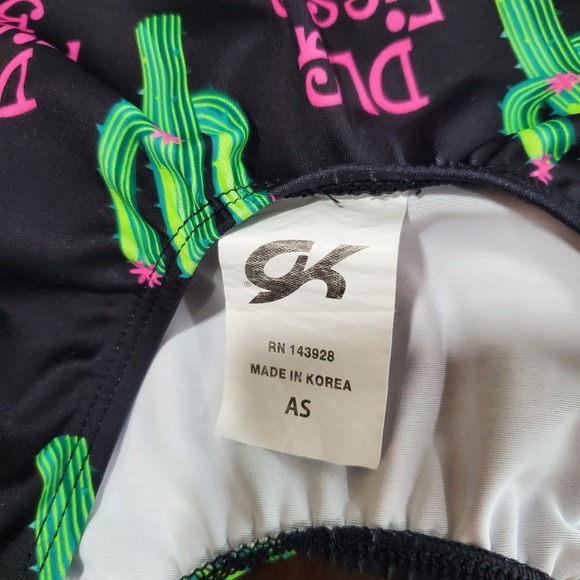 GK Elite Sportswear Black DLG Fiesta Bowl Cactus Gymnastics Leotard AS Small - Picture 5 of 5